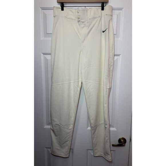 Size L Nike Stock Vapor Select Baseball Pants Cream Ivory Mens BQ5488-120 NEW - Picture 1 of 3